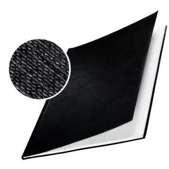 Leitz impressBIND kieti lininiai viršeliai 21,0 mm, A4, kartonas, juodi, 210 lapų, 216 mm, 26 mm