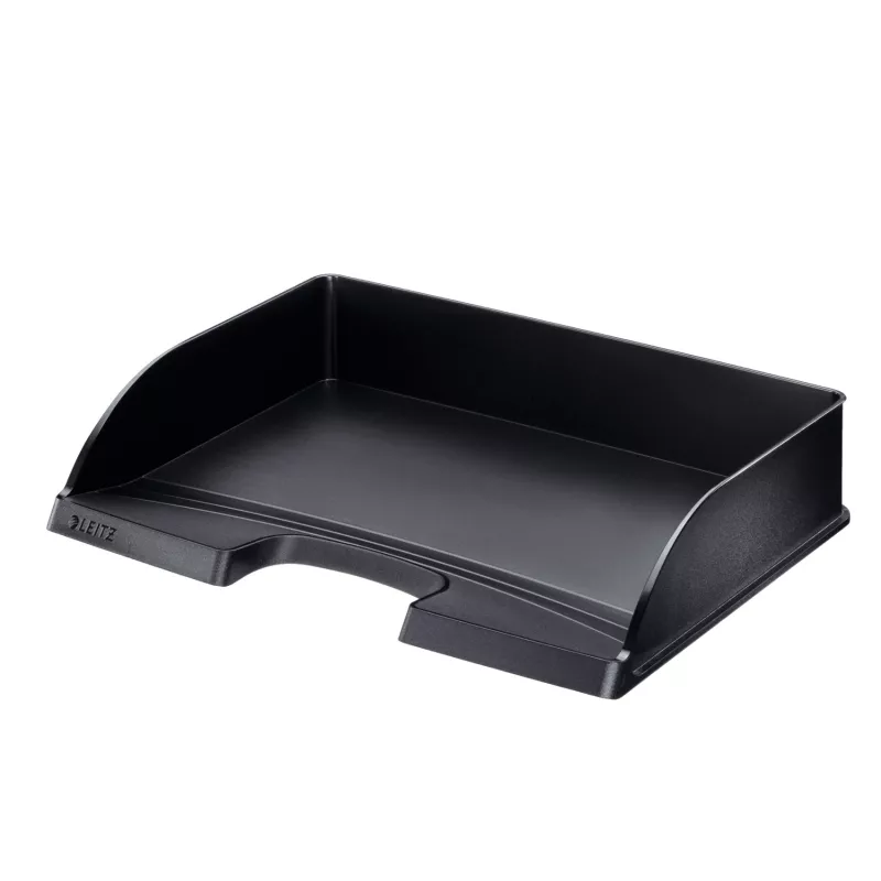 Leitz laiškų dėklas Plus Landscape Standard, plastikinis, juodas, A4, 350 x 245 x 63 mm, 363 mm, 273 mm