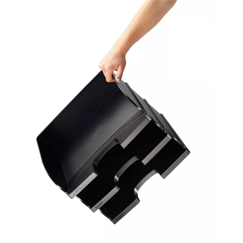 Leitz laiškų dėklas Plus Landscape Jumbo, plastikas, juodas