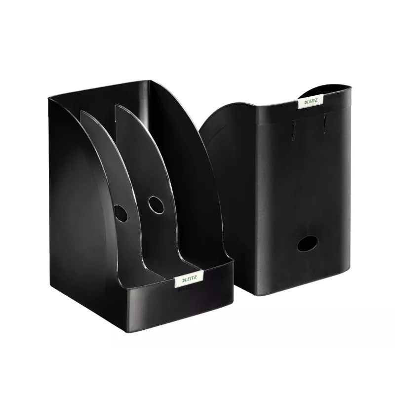 Leitz Magazine file Plus Jumbo juodas plastikinis A4 segtuvas žurnalams
