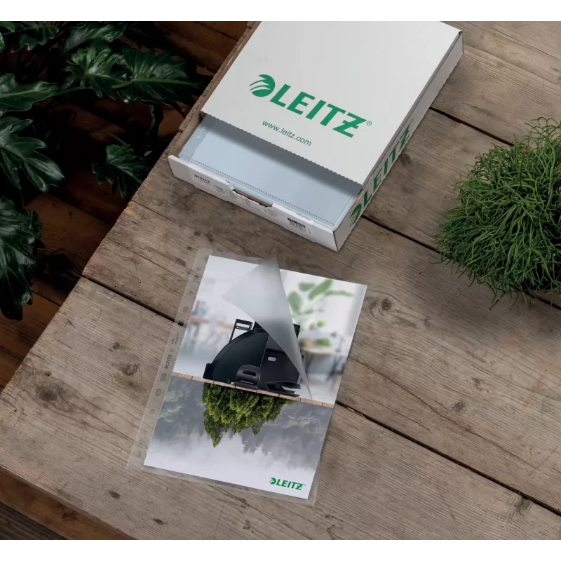 Leitz Recycle A4 Kišenė, 210 x 297 mm (A4), Skaidri, Polipropilenas (PP), Portretinė, 0.1 mm, 230 mm