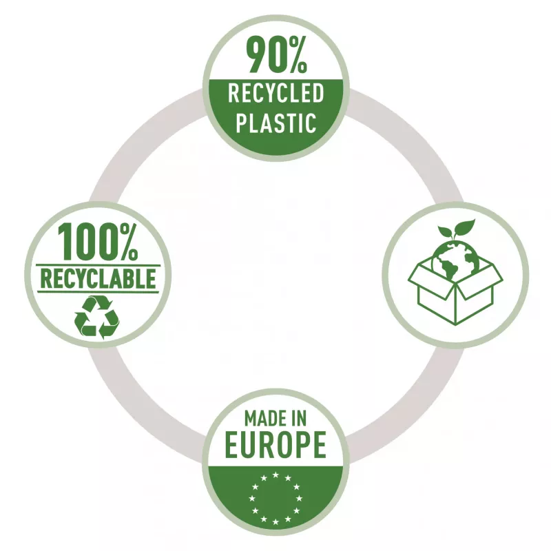 Leitz Recycle A4 Kišenė, 210 x 297 mm (A4), Skaidri, Polipropilenas (PP), Portretinė, 0.1 mm, 230 mm