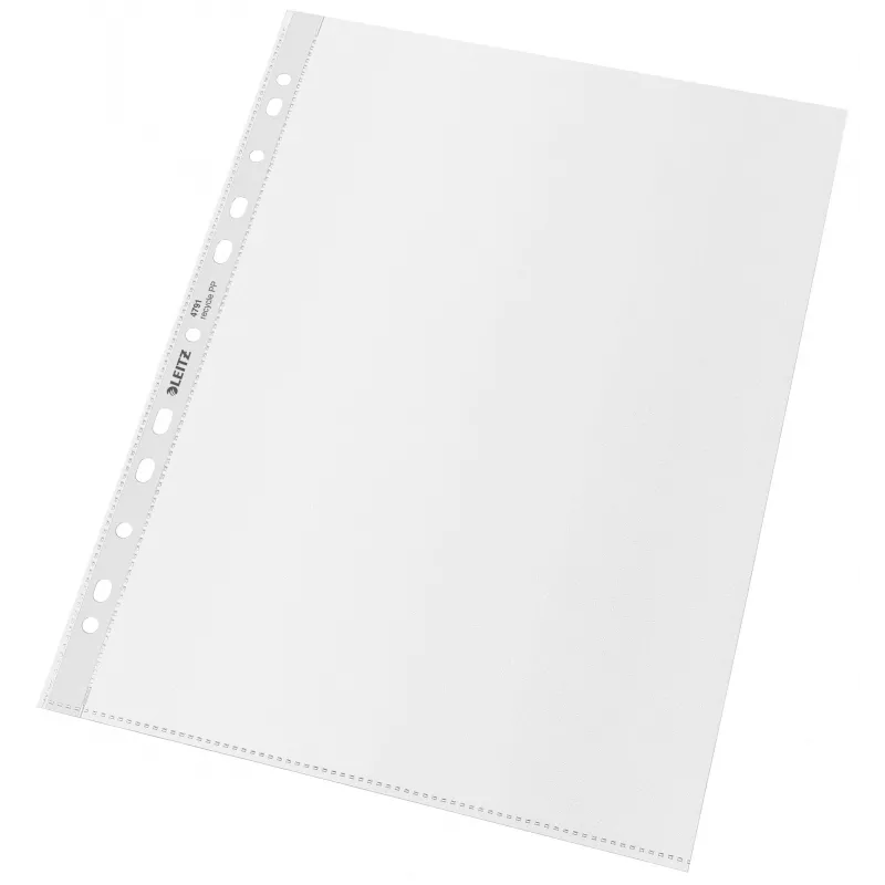 Leitz Recycle A4 Kišenė, 210 x 297 mm (A4), Skaidri, Polipropilenas (PP), Portretinė, 0.1 mm, 230 mm
