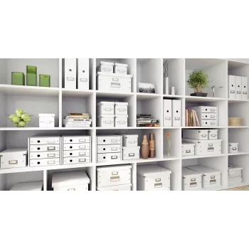 Leitz Click & Store WOW DVD laikymo dėžutė, balta, kartoninė