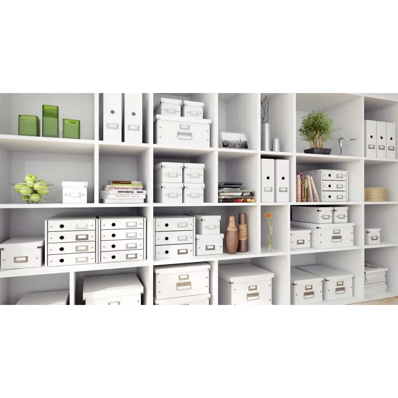 Leitz Click & Store WOW DVD laikymo dėžutė, balta, kartoninė