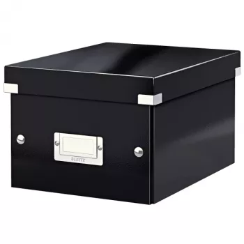 Leitz Click & Store WOW maža laikymo dėžutė, juoda, kartoninė, 7,4 l, 200 x 250 x 148 mm, 540 g, 1 vnt.