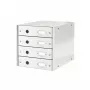 Leitz Click & Store WOW stalčius su 4 stalčiais, baltas, kartonas, 286 mm, 282 mm, 330 x 251 x 59 mm, 2,49 kg