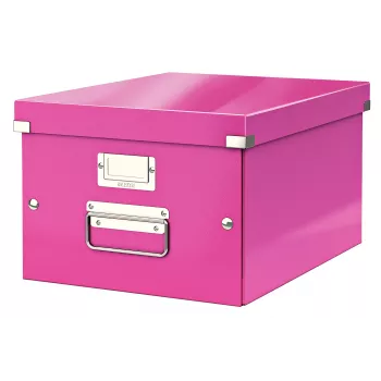 Leitz Click & Store WOW vidutinė laikymo dėžė, rožinė, kartonas, 16,7 L, 281 mm, 200 mm, 265 x 335 x 188 mm