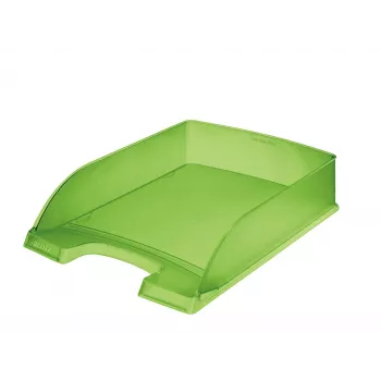 Leitz padėklas laiškams Standard Plus Frosty Standard, plastikinis, žalias, A4, 255 mm, 357 mm, 70 mm
