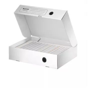 Leitz Archiving Box Infinity FSC® horizontali 80 mm, balta, A4, 190 g, 255 x 330 x 80 mm
