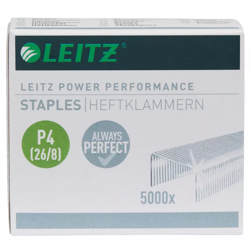 Leitz Power Performance P4 26/8 segtukai, dėžutė po 5000 vnt.