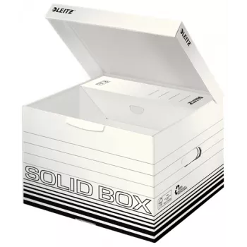 Leitz 61180001 kartoninė dėžė dokumentams, juoda, balta