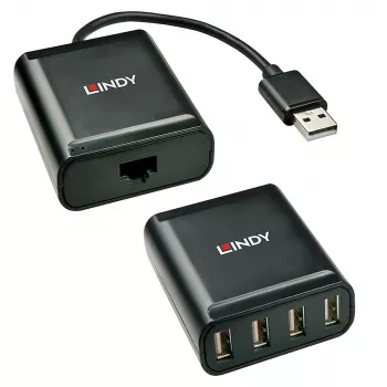 Lindy 60m 4 prievadų USB 2.0 Cat.6 prailgintuvas