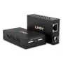 Lindy 100m 2 prievadų USB 2.0 Cat. 6 prailgintuvas, AV siųstuvas ir imtuvas, 100 m, laidinis, juodas