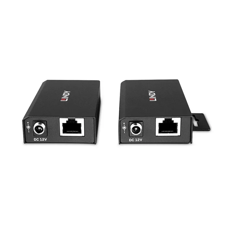 Lindy 100m 2 prievadų USB 2.0 Cat. 6 prailgintuvas, AV siųstuvas ir imtuvas, 100 m, laidinis, juodas
