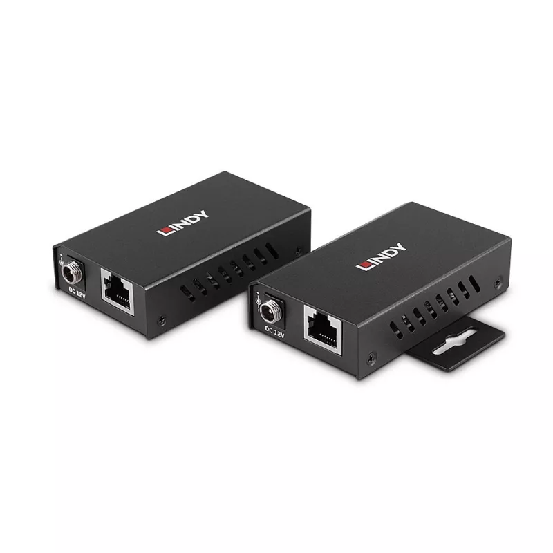 Lindy 100m 2 prievadų USB 2.0 Cat. 6 prailgintuvas, AV siųstuvas ir imtuvas, 100 m, laidinis, juodas