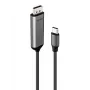 Lindy 43503 vaizdo kabelio adapteris 1 m USB Type-C DisplayPort pilka
