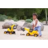 Žaislinis ekskavatorius Lena GIGA TRUCKS SM02217, plastikas ir mediena, pilkai geltonas, nuo 3 metų