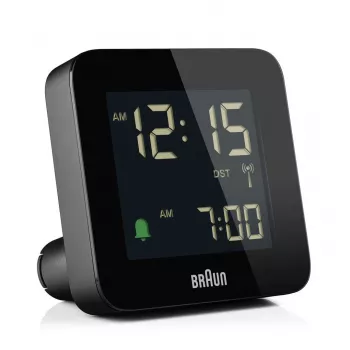 Braun BC09-DCF skaitmeninis žadintuvas su DCF radijo laiku, juodas