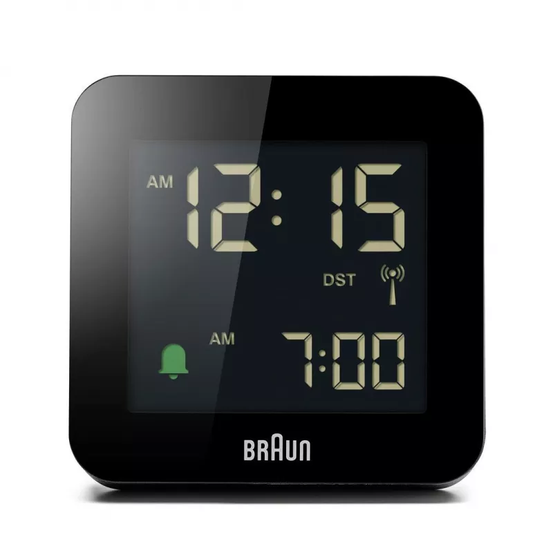 Braun BC09-DCF skaitmeninis žadintuvas su DCF radijo laiku, juodas