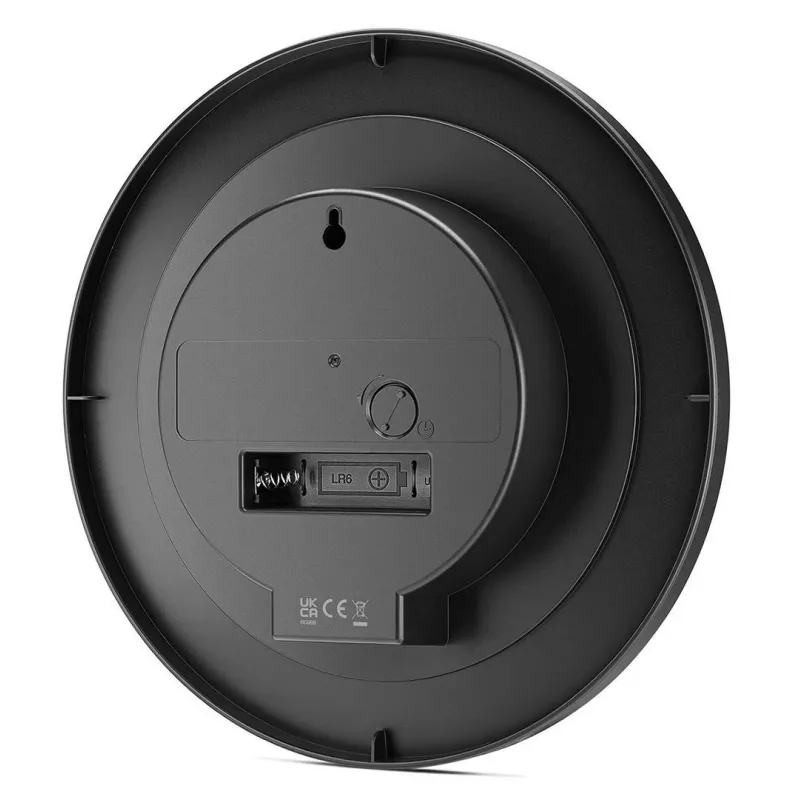 Braun BC 06 B juodos spalvos kvarcinis sieninis laikrodis, apvalus, 20 cm