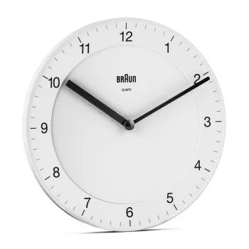 Braun BC06W sieninis laikrodis baltas 20 cm