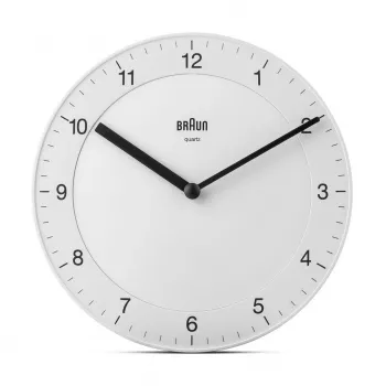 Braun BC06W sieninis laikrodis baltas 20 cm