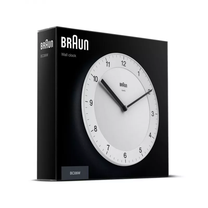 Braun BC06W sieninis laikrodis baltas 20 cm