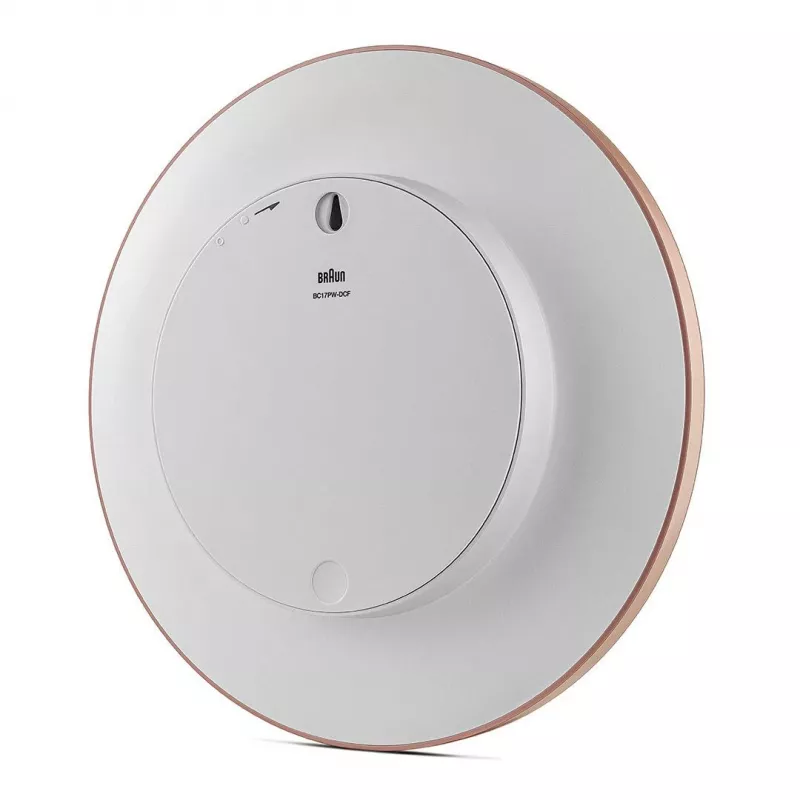 Sieninis laikrodis BRAUN BC 17 PW DCF – analoginis DCF radijo valdomas laikrodis, rožinės ir baltos spalvos