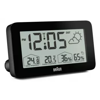 BRAUN BC13BP-DCF signalinis laikrodis, juodas