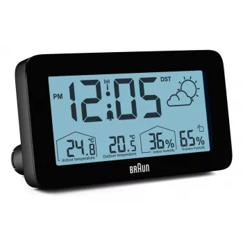 BRAUN BC13BP-DCF signalinis laikrodis, juodas