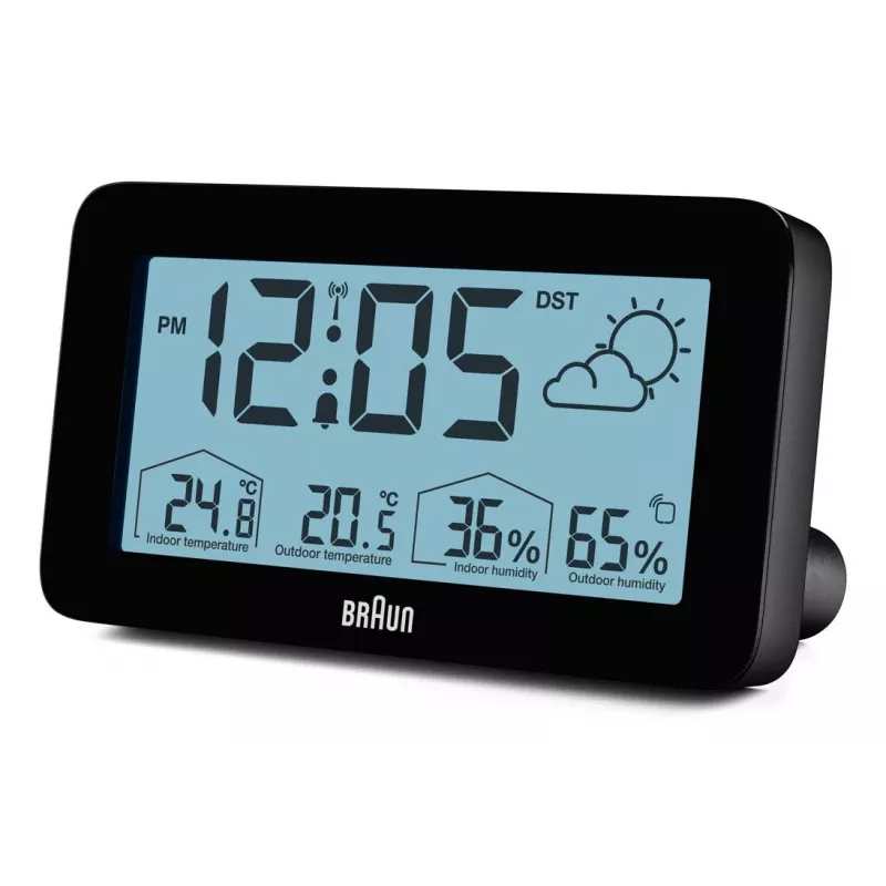 BRAUN BC13BP-DCF signalinis laikrodis, juodas