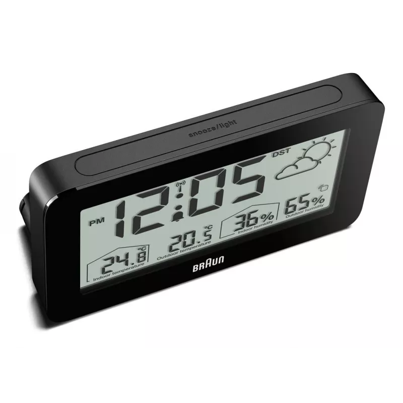 BRAUN BC13BP-DCF signalinis laikrodis, juodas