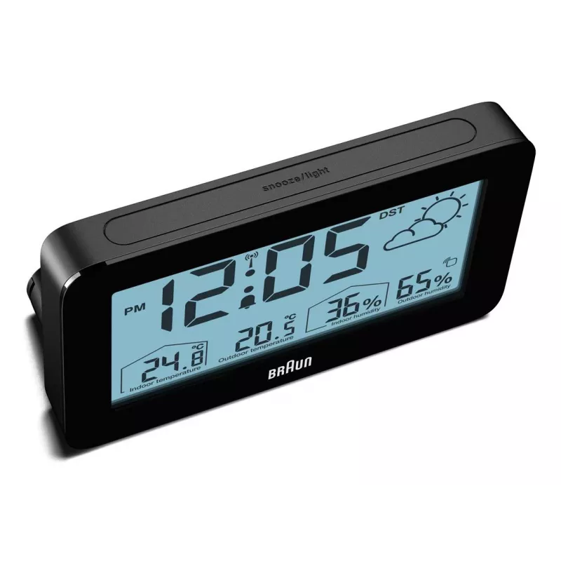 BRAUN BC13BP-DCF signalinis laikrodis, juodas