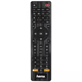 Hama 00012306 universalus nuotolinio valdymo pultas IR belaidis DVD/Blu-ray, STB, TV, VCR mygtukai