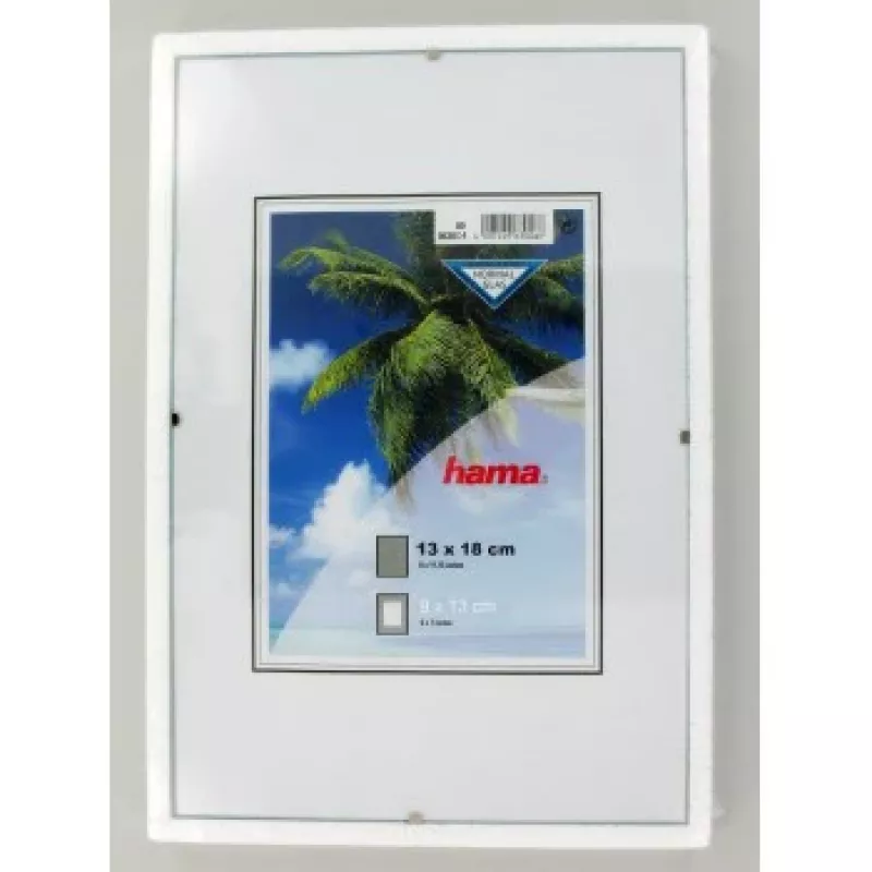 Hama Clip-Fix 13 x 18 skaidrus stiklinis nuotraukų rėmelis 9 x 13 cm