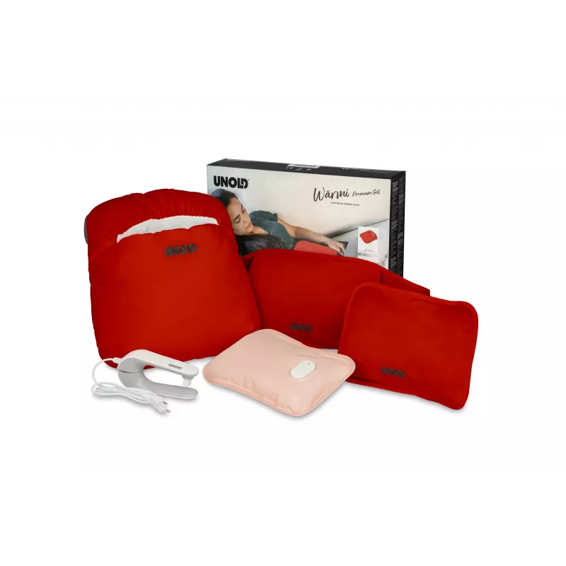Unold Wärmi Premium Set - Elektrinis karšto vandens butelis 86023, 380 W, raudonas