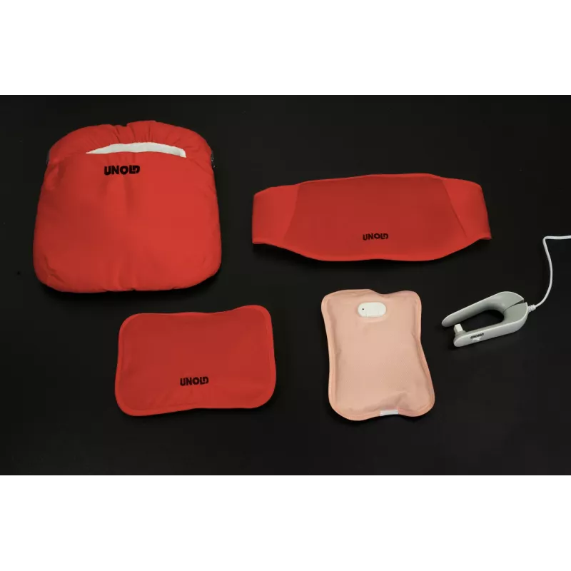Unold Wärmi Premium Set - Elektrinis karšto vandens butelis 86023, 380 W, raudonas