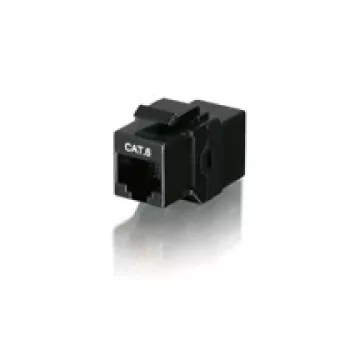 Equip Cat.6 neekranuotas Keystone tiesinis jungiklis, juodas, auksuotas, 15 mm, 33 mm, 20 mm, 75 g