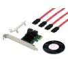 Conceptronic EMRICK 4 prievadų SATA PCIe adapteris su SATA laidu