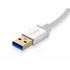 LevelOne USB tinklo adapteris ir USB šakotuvas, Gigabit Ethernet, 1000 Mbit/s, sidabrinis, baltas