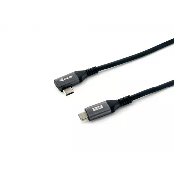Equip USB 2.0 C į C 90° kampuotas laidas, M/M, 2,0 m, 100W su Emark lustu