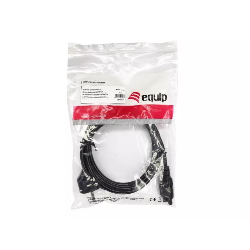 Equip aukštos kokybės maitinimo laidas, C5 į Schuko, 1,8 m