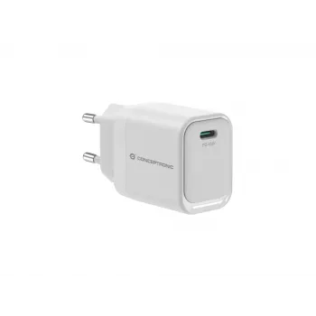 Conceptronic ALTHEA19W45 1 prievadas 45W GaN USB-C PD įkroviklis su PPS, PD 3.0, 100–240V, baltas