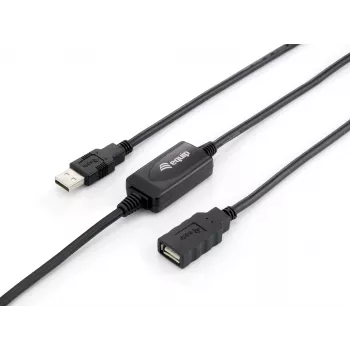 Equip USB 2.0 Type A aktyvus ilginimo laidas vyriškas į moterišką, 10 m