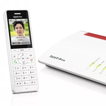 DECT belaidis ragelis FRITZ X6 baltas International – garsiakalbis, atsakiklis, 100 įrašų telefonų knyga