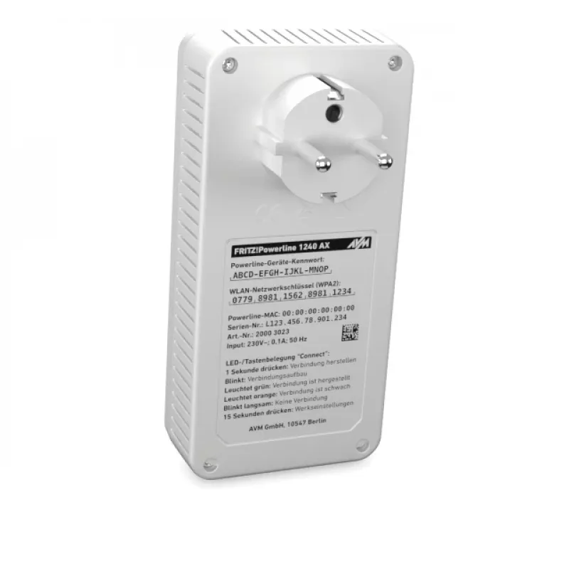 FRITZ!Powerline 1240 AX rinkinys 1200 Mbit/s Ethernet LAN Wi-Fi 6 Baltas 2 vnt.