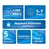 „Mesh“ rinkinys FRITZ 4200 3-pack Edition Inter dviejų juostų (2,4 GHz / 5 GHz) „Wi-Fi 6E“ (802.11ax) raudonas, baltas 2x2/4x4