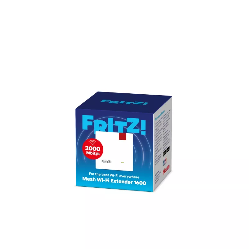 Tinklo stiprintuvas FRITZ 1200 AX International, baltas, 3000 Mbit/s