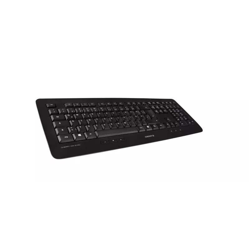 CHERRY DW 5100 belgiškas AZERTY belaidis klaviatūros ir pelės rinkinys, juodas